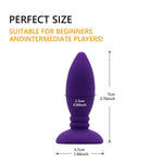 Small Silicone Anal Butt Plugs With Suction Cup For Adult Couples Starters (Purple)