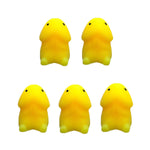 Mini Penis Adult Sex Toys,Realistic Dildos Stress Relief Toy Male Sex Toy for Couple,5Pcs Small Penis Squishy Decompression Squeeze Toy for Sex Game,Tiny Penis Novelty Gag Gifts for Men Women Yellow