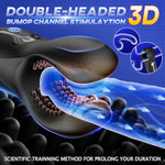 Male Masturbator Penis Training Vibrator For Men - Penis Stimulation Mens Vibrating Toy With 10 Bite Modes, Glans Trainer Stimulator Cock Massager Male Stroker Sex Toys For Adult