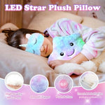 64Pcs Unicorn Gifts Toys For Girls Kids Toys 5 6 7 8 9 10+ Years Old Halloween Thanksgiving Christmas Birthday Gifts Box With Star Light Up Pillow Stuffed Diary With Lock Headband Water Bottle Sticker
