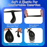 Silicone Inflatable Anal Plug, Expandable Butt Plug G Spot Stimulator Prostate Massager With Quick Release Valve For Men, Women And Beginners, Flexible Sized Butt Plug With Detachable Pump