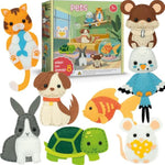 165 Pcs Pet Sewing Kit for Kids Ages 7-12, Beginner Felt Animal Craft Set