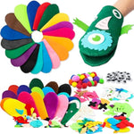 18 Pcs Hand Puppet Making Kit for Kids, DIY Felt Monster Craft & Storytelling Set