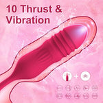 Sex Toys Rose Vibrator 3-In-1 G-Spot & Clitoral 3D Simulation Waterproof Intelligent Control Adult Sex Toy For Couples | 10 Modes Suction Thrust | Silent Waterproof