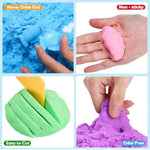 3-Color Play Sand for Kids, 2.88lbs Sensory Sand for Shaping and Sculpting