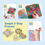 4 Pcs Window Suncatcher Gem Painting Kits for Kids, Diamond Art Craft