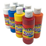 Cra-Z-Art Washable Classic Paint Bulk Pack 8 Count Assorted Colors 4oz Each Bottle