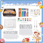 72 Pcs Magic Foam Texture Painting Kit with Paper, Brushes & 3D Effect Art Supplies