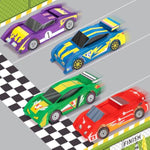 4 Pcs Wooden Race Car Painting Kit for Kids with Paints, Brushes & Instructions