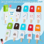 1-10 Number Matching Ice Cream Toy - 20 Pcs, Fun Number Toys For Kids, Toddler Number Learning Toys, Preschool Learning Activities, Montessori Toys Gift For 3+ Year Old Kids