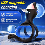 Remote Control Vibrating Cock Ring Clitoral Stimulator, 7 Vibration Penis Ring Vibrator For Men Erection, Silicone Adult Sex Toys For Men Women, Adjustable Perineum G Spot Stimulation Couple Vibrator