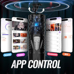 Male Masturbator Sex Toys For Men - Adult Toy 7 Thrusting & Rotating Modes With Handle, Phone Holder, And Suction Base, Automatic Penis Pump App Control Male Stroker, Hands-Free Lcd Display