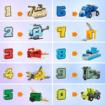 Number Transforming Toys, Alpha Bot Military Transforming Robet Toy For Tollders Montessori Teaching, School Classroom Stem Learnnig Toys For Boys 3 4 5 Years Old