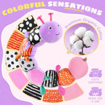 Baby Toys 6-12 Months Music Caterpillar,Stuffed Animals Infant Toys 0-3-6 Months,Baby Sensory Toys Tummy Time With Crinkle Rattle Teething Toys For Boys Girls Gifts Birthday|Lavender Purple