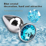 4 Pcs Metal Silvery Butt Plug Set With Round Jewelry Base Adult Sex Sm Toys Smooth Metal Anal Plug Kit For Couple(A)