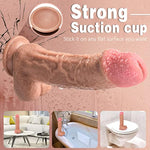 Realistic Dildo, 10 Inch Dual-Density Silicone Huge Penis With Strong Suction Cup For Hands-Free Play Flexible Dong For Vaginal G-Spot And Anal Masturbation