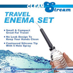 Travel Enema Water Bottle Adapter Set For Deep Cleaning, Silicone Nozzle And 3 Adapter Sizes To Fit Most Shower Hoses And Bottles, 4.5" Length X 0.95" Width, 5 Piece Portable Kit, Black