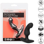 Rechargeable Curved Probe Vibrating Butt Plug, Anal Plug Vibrator - Se-1234-05-2