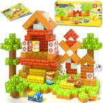 Magnetic Blocks Travel Toddler Toys Magnet Building Tiles Construction Cubes Stem Sensory Learning Farm Toys With Box Christmas Birthday Gifts For Kids Ages 3 4 5 6 7 8 Year Old Boys Girls