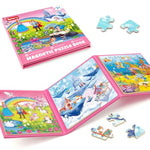 Unicorn Princess Mermaid Magnetic Puzzles For Toddlers 3-5, 36 Pieces Travel Puzzles For Kids Ages 4-8, Airplane Car Road Trip Activities Games Toys For 3 4 5 6 Year Old Girls Birthday Gifts