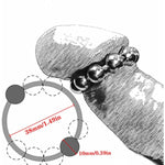 Stainless Steel Cock Ring Beaded Penis Ring Glans Ring Erection Enhancing Orgasm Increase Semen Lock Sex Toys For Men Delay Ejaculation(1.49")
