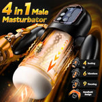 Male Masturbator Penis Pump, Sex Toy For Men With 4 Sucking 6 Vibrating & 9 Thrusting Modes, Sex Toys With 3D Realistic Textured, Male Vibrator Blowjob Sex Machines & Devices Lcd Display With Handle