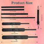 Restraints Bondage Detachable Spreader Bar Sex Toys, Adjustable Bdsm Bondages With Soft Feather Handcuffs & Ankle Cuffs, Adult Toys Fetish Expandable Sm Kits For Couples & Sm(Black)