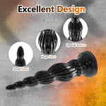 14.5 Inch Anal Beads Butt Plug Trainer,XXL Anal Plug Dildo with Suction Cup for Hands-Free Play Anus Dilator Prostate Massager Thick Butt Plug Masutbation Adult Sex Toys for Men Women