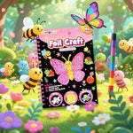 Foil Art Craft Kit for Kids, Sparkly Birthday Gift Toy for Girls, DIY Foil Crafts Set