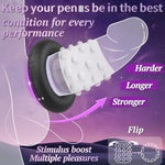 Vibrating Cock Ring, 2 Motors 10 Vibrations With Silicone Penis Sleeve, Penis Ring Vibrator Couples Sex Toys For Men Women, Pleasure Cockring For Male Erection Adult Couple Sex Toy & Games