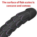 Anal Butt Plug Textured Dildo Sex Toy With Suction Cup Dildo For Adults Women Men Couples G-Spot Massager Anal Vaginal Sex Toys With Fish-Scale Bump And Glans Top Design For Stimulation