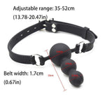 Silicone Ball Open Mouth Gag Three Beads Cock Dildo Penis Mouth Ball Gag Bondage Restraint Slave Gags Deep Throating Sex Toys For Couple