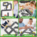 Magnetic Tiles Road Expansion Set, Preschool Learning Sensory Kids Toys, Stem Magnetic Building Blocks For 3+ Year Old Boys & Girls, Creative Birthday Gifts