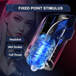 Leten King Pro Min Automatic Quickshot Male Masturbator Cup With Voice & 10 Thrusting & Sucking Stimulate Electric Penis Stroking Ultra Long Telescopic Cock Stroker Dual Open Auto Pocket Pussy Sleeve