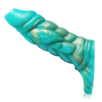 Penis Sleeve With Penis Ring Liquid Silicone Hollow Cock Sleeve Reusable Soft Cock Extender Adult Sex Toys For Men (M)