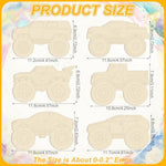 24 Sets Color Your Own Wooden Race Car Craft Kit with Paint & Rope