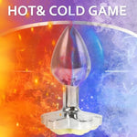 3Pcs Anal Plugs With Butterfly Decoration Stainless Steel Butt Plugs Adult Anal Training Set Anal Beads Fetish Toys Massage Prostate (Purple)