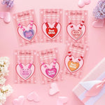 24 Pcs Mom Necklace Craft Kit, DIY Wooden Heart Beads & Greeting Cards for Kids