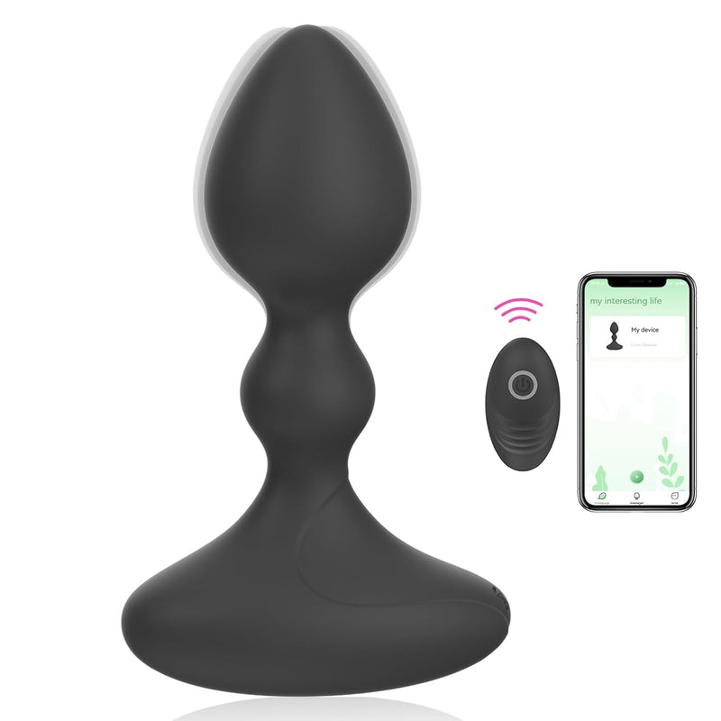 Anal Plug Vibrator With Remote Control&App,Sex Toys For Men Women, Prostate Massager With 10 Vibration Modes,Vibrating Butt Plug Anal Toys,Male Sex Toys Couple Vibrators,Adult Sex Toys & Games