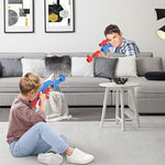 Shooting Game Toy For 5 6 7 8 9 10+ Years Olds Boys,2Pk Foam Ball Popper Air Toy Guns With Standing Shooting Target,24 Foam Balls, For Kids