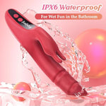 Sex Toys Thrusting Dildo Vibrator - Adult Sex Toy Rabbit Vibrators With Led Display, G Spot Clitoral Toys With 9 Thrusting & 9 Vibrating Modes, Waterproof Dildos Wand Massager Adult Toys (Red)