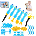 Cardboard Cutter For Kids - 122 Pcs Resuable Safe Cardboard Tools For Kids | Educational Building Toys For Family Classroom Activities | Christmas Birthday Gifts For 5 6 7 8 9 Years Old Boys Girls