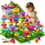 112 Pcs Flower Garden Toy,Toddler Girl Toys 3-4 Years Old Girls Gardening Building Gifts Set Best Educational Learning Fine Diy Crafts Stem Construction Stacking Kit,For 3 4 5 6 7 Year Kids Birthday