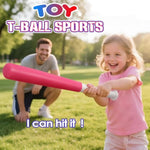 Erixazs Tball Set For Kids, Pink T Ball Sets For Toddlers 1-3 Girls, Baseball Toys With 6 Balls/Glove/Pitching Machine/Bat/Tee, Outdoor Sports Gifts For Girls(Pink)