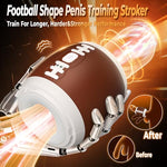 Male Masturbator Sex Toys for Men - Football Shape Masturbation Stroker with 12 Vibrating Modes, Penis Training Sex Toy with 3D TPE Realistic Sleeve, Male Sex Toy Pocket Pussy, Couple Sex Toys & Game