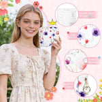 5.3'' Period Pouches for Teen Girls, Canvas Period Bag-Beige H9294