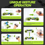 Gesture Rc Car Hand Controlled Stunt Car For 6-12 Yr Boys Girls, 2.4Ghz Remote Control Gesture Sensor Toy Drift Twist With Light Music For Kids Birthday Xmas Gift