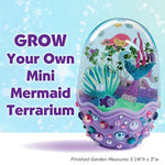 Mermaid Terrarium Kit for Kids Ages 6+, Mini Garden STEM Craft Activity