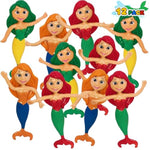 Bendable Mermaid Figures (Set Of 12) Bendable Toys For Kids, Mermaid Party Favors For Boys & Girls, Stress Relief Fidget Toys For Kids, Goodie Bag Stuffers, And Pinata Fillers