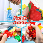 36Pcs Christmas Set Pop Fidget Toys Push Pop It Bubble Fidget Sensory Toy Pop It Fingertip Keychain Decompression Bubble Toys For Kids.…